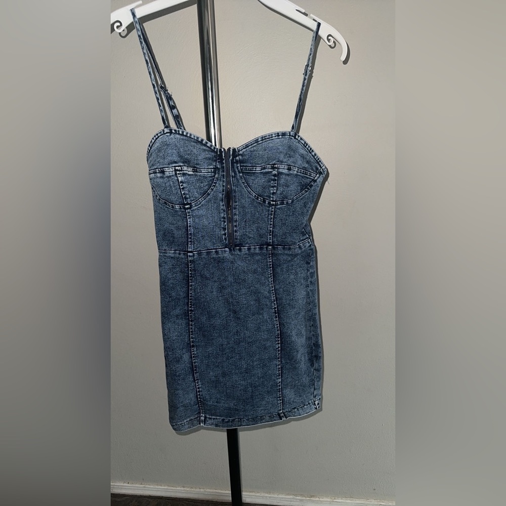 Denim mini dress